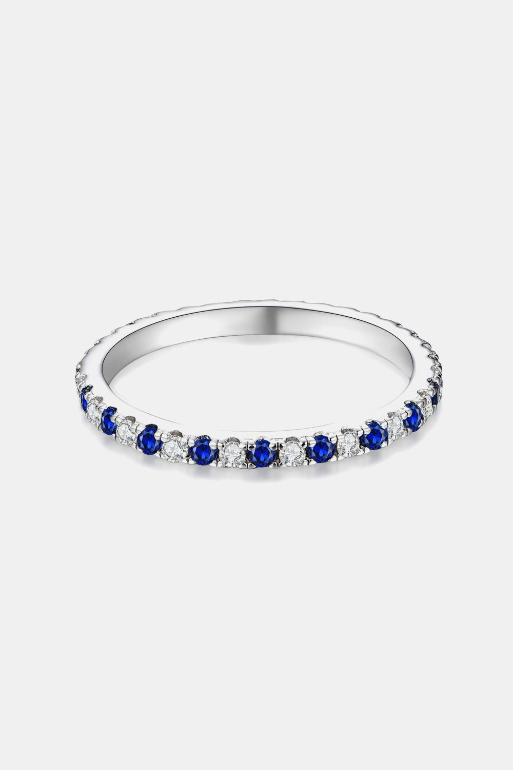 Moissanite Lab-Grown Sapphire 925 Sterling Silver Rings