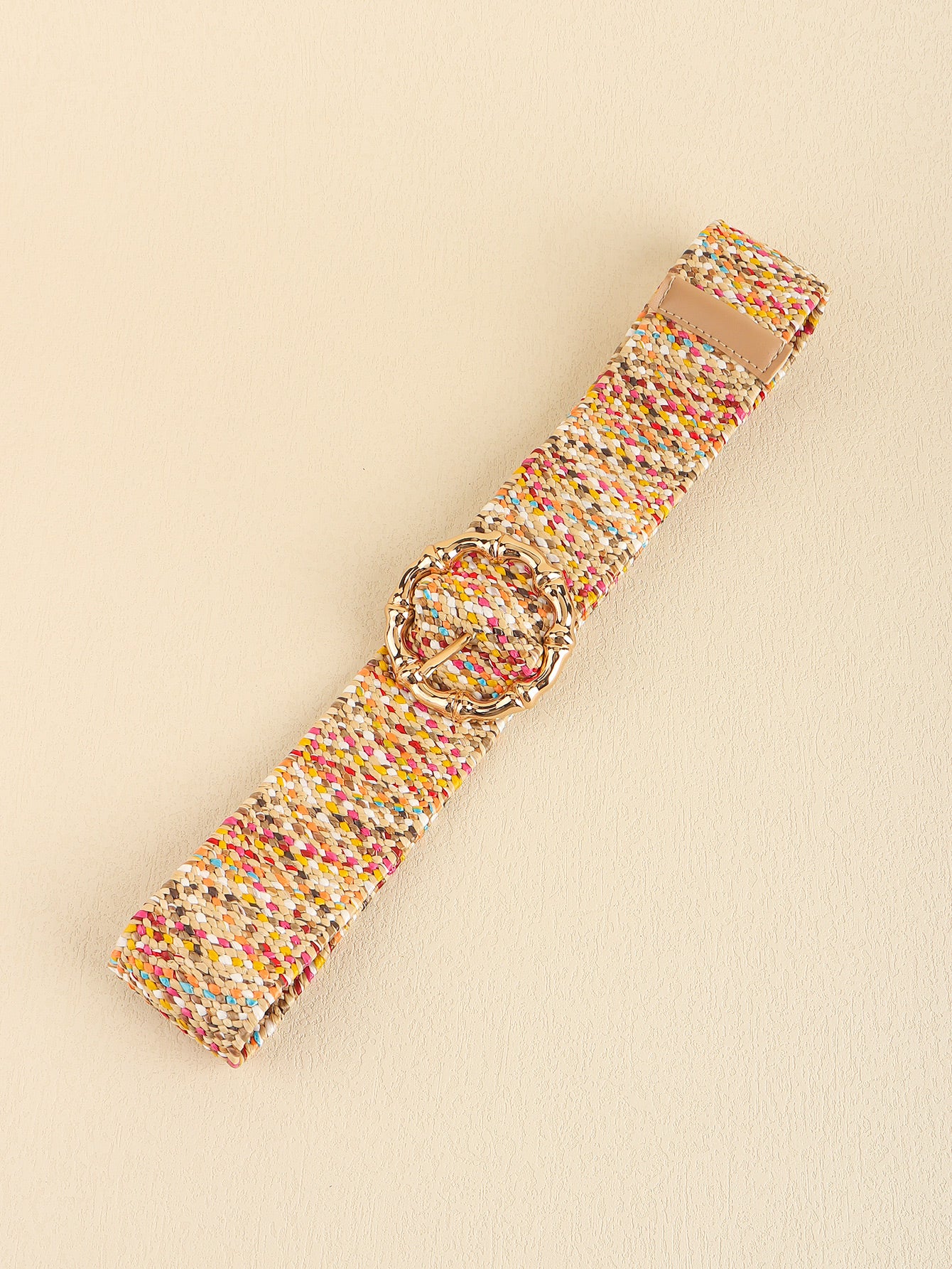 Multicolored Textured Wide Belt