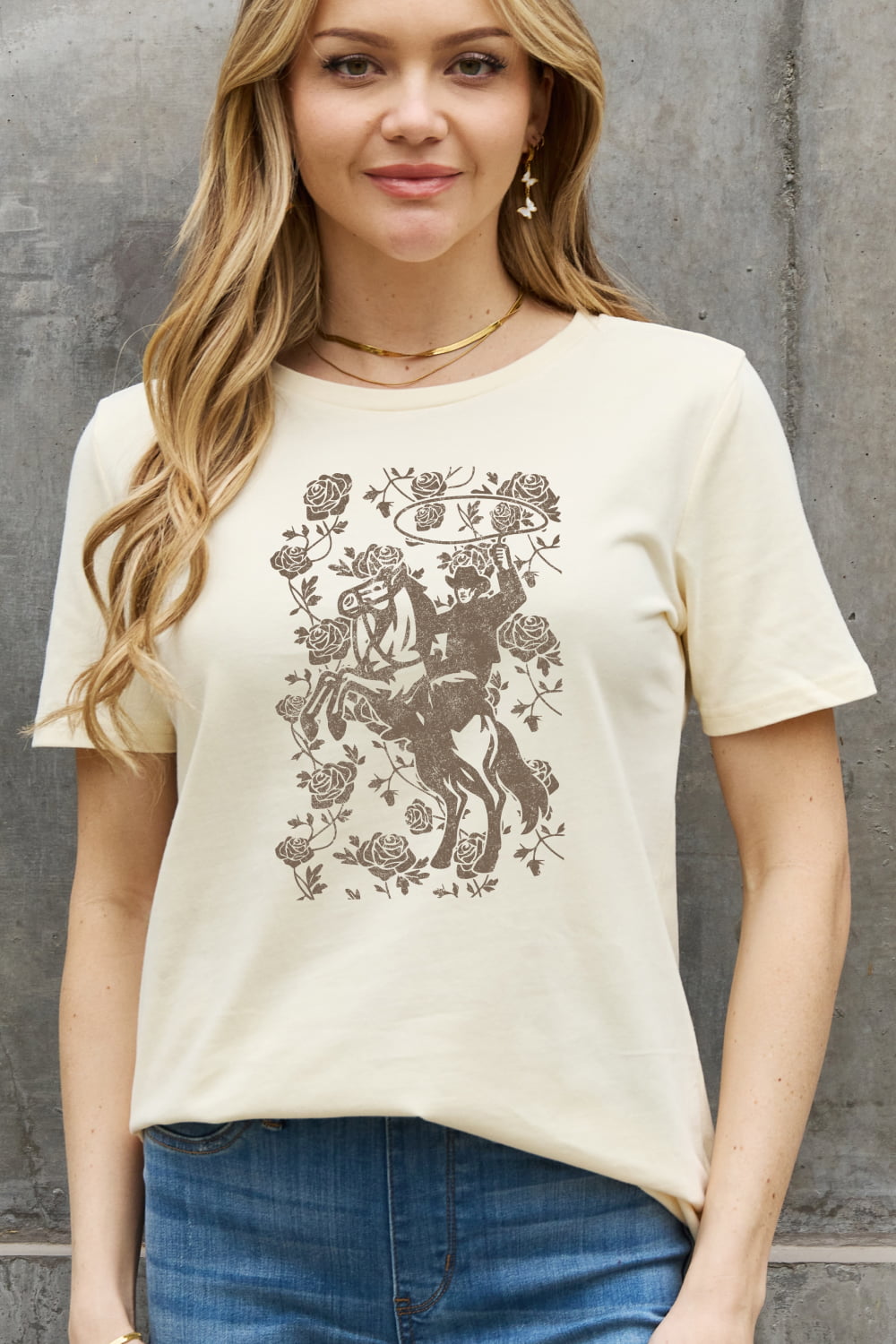 Simply Love Cowboy Graphic Cotton Tee