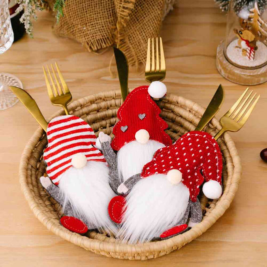 3-Piece Gnome Cutlery Holders