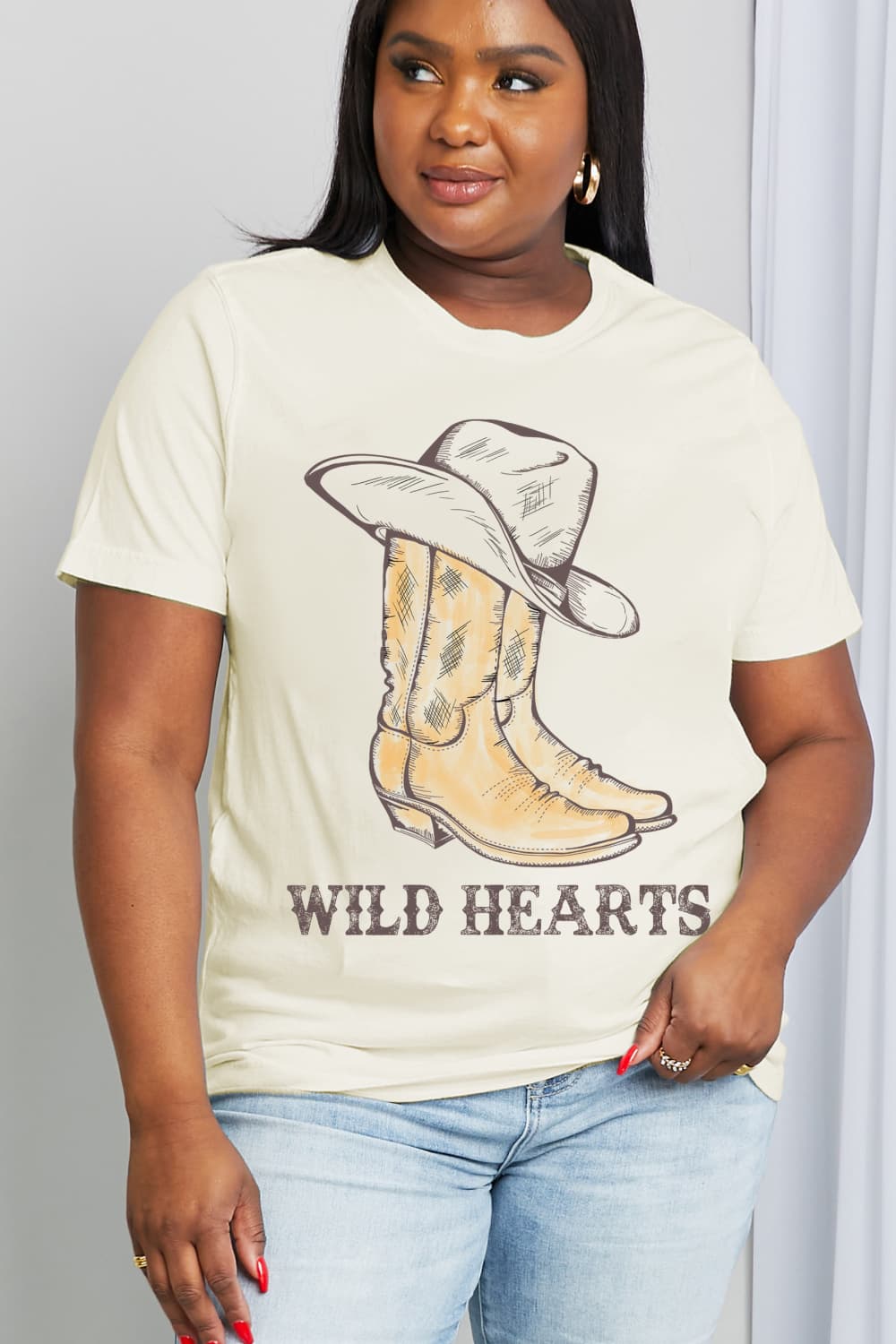 Simply Love WILD HEARTS Graphic Cotton Tee