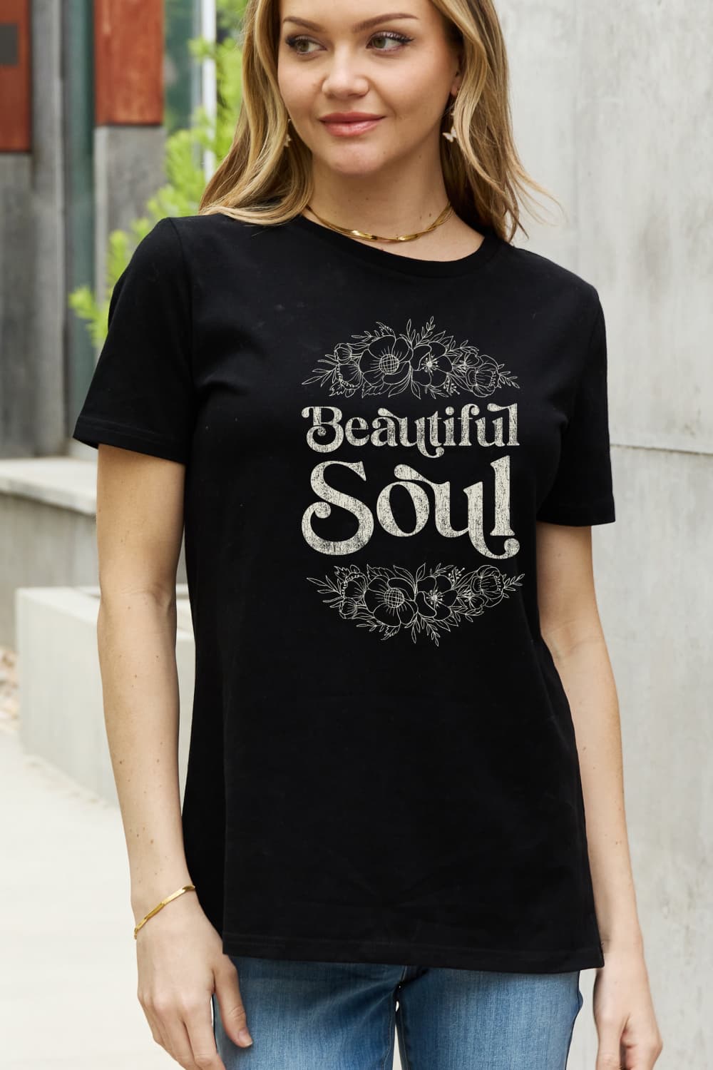 Simply Love BEAUTIFUL SOUL Graphic Cotton Tee