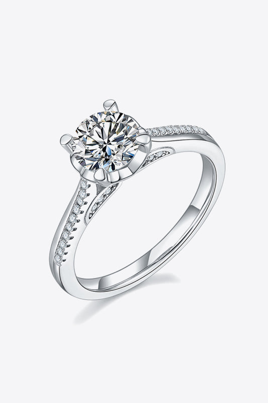 Adored 1 Carat Moissanite 925 Sterling Silver Ring